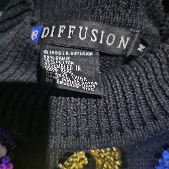 Colorful Sequin Women's Sweater Sz M - Picture 11 of 11